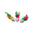Brinquedo Rato com Catnip e Pena 3 Unidades