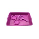 Kit Caixa de Areia Higiênica para Gatos, Pá, e Dois Comedouros, em Diversas Cores - Imagem 3