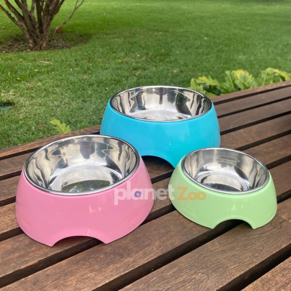 Comedouro Inox Rainbow 2 em 1 Diversos Tamanhos e Cores