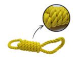 Brinquedo Mordedor Corda Nó de Marinheiro Amarelo - Imagem 2