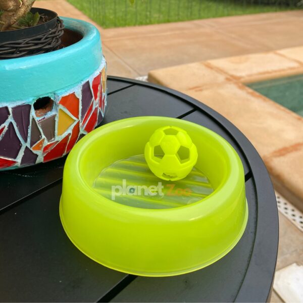 KIT Comedouro 150ml Neon Amarelo Brinde Bolinha Guizo