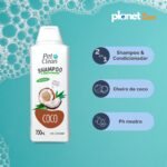 Shampoo 2 em 1 Pet Clean 700ml Coco - Imagem 2