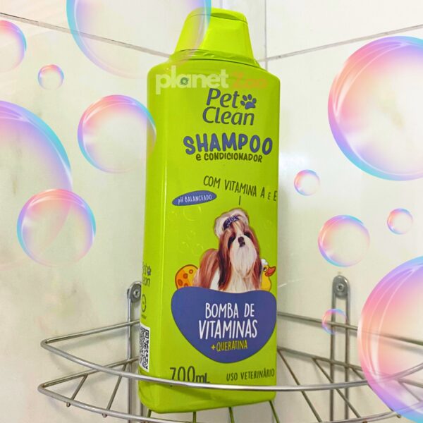 Shampoo 2 em 1 Pet Clean 700ml Bomba de Vitaminas